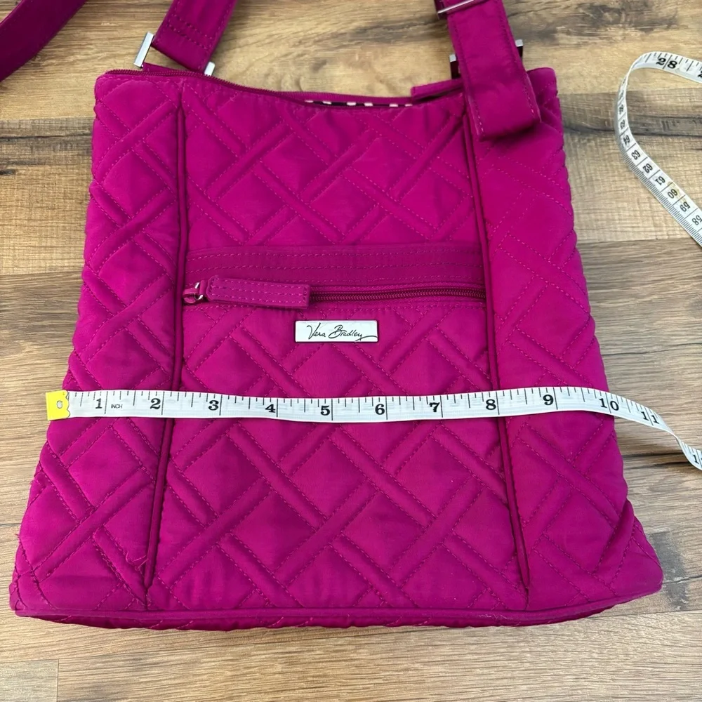 Vera Bradley Fuchsia Pink Microfiber Hipster Cross Body Purse